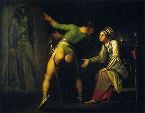 Гамлет показывает его мать призрак Отца