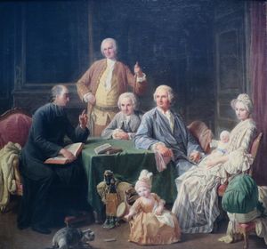 Portrait de la famille Leroy par Nicolas-Bernard Lépicié