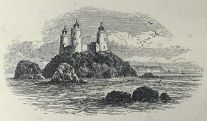 The Casquets rocks and light house