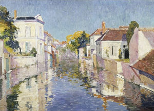 Un canal en Burano, Venecia