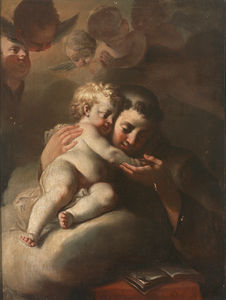 Sant Antonio con  Antartico  cristo  bambino