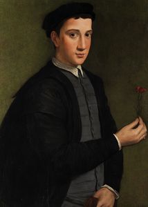 Young man with a carnation