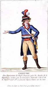 在陆军的法国人的代表服装