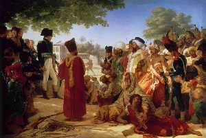 Napoleón bonaparte perdonador los rebeldes a El cairo