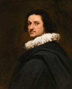Porträt eines Herrn, trägt ein weißes Halskrause, der über seiner linken Schulter