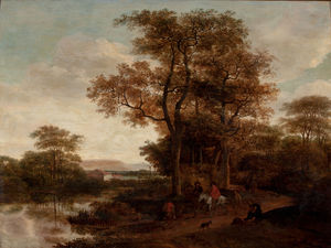 Landscape with Travelers Along a Roadway