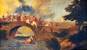 A Cavalry Engagement on a Bridge