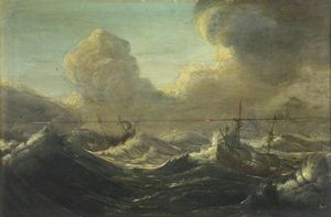 Le navi in ​​una tempesta