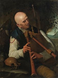 Un joueur de cornemuse par Pietro Paolini