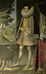 Portrait of a gentleman with a dog