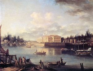 Veduta di Kamenny Island e Palazzo a San Pietroburgo