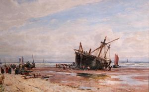 Clearing a Wreck, near Boulogne