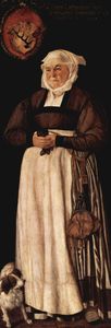 Ritratto di Elsbeth Lochmann, moglie del schwytzer zurigo portabandiera jacob - (1564)