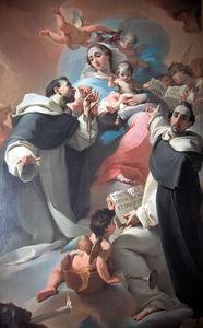 Madonna mit Kind, dem Heiligen Dominikus und Vincenzo Ferreri
