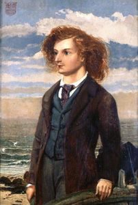 一个年轻的阿尔杰农斯温伯恩的绘画