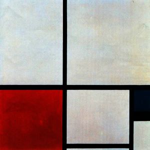 Composition N. 1 with Red and Blue