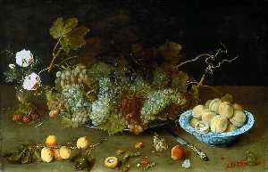 Still Life with Grapes on a Platter