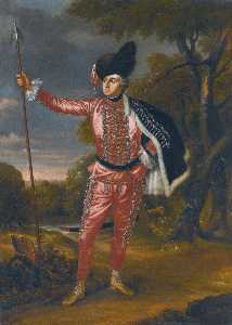 Portrait de david garrick ( 1717 1779 ) tancrède , à tancred et sigismunda