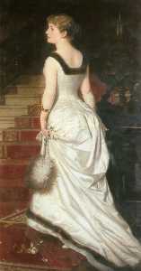Elegant woman in white