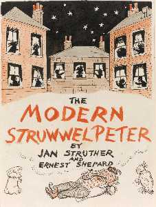 Two illustrations for The Modern Struwwelpeter , together with other material, comprising