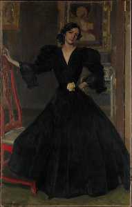 señora de sorolla ( clotilde garcía del castillo , 1865 1929 ) en noir