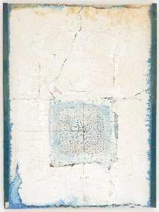 Untitled (light blue paint in rectangular area)