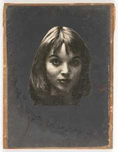 Untitled (head of a woman in frontal pose)