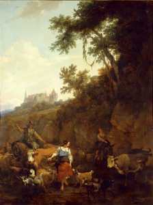 Landscape with Bentheim Castle in Background