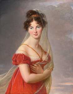 Portrait of AglaÉ AngÉlique Gabrielle de Gramont (1787 1842), wife of General Aleksandr Davydov