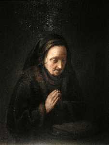 Old woman in prayer (Rembrandt's mother)
