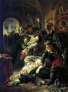 False Dmitry's Agents Murdering Feodor Godunov and his Mother