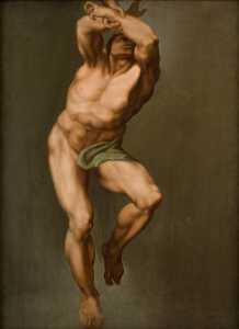 мужчина фигура после Michelangelo's 'Last Judgement' в сикстинская капелла