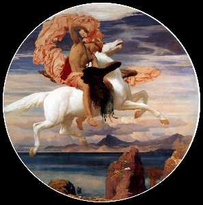 English Perseus On Pegasus Hastening To the Rescue of Andromeda Polski Perseusz dosiadający Pegaza