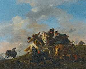 A cavalry skirmish