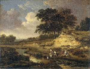 Landscape with a Rider Watering His Horse