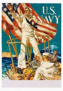 Saludando Por la u . S . Armada