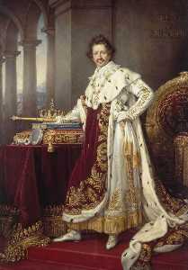 国王 路德维希  一世  在   他  加冕  长袍