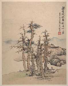 明 藍瑛 仿宋元山水圖 冊 紙本 Landscapes after Song and Yuan masters