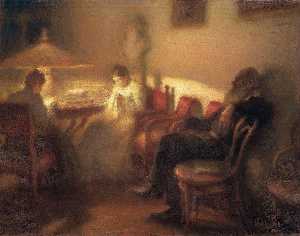 Léon Tolstoï avec  son  famille