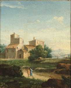Landscape with Building and Figures