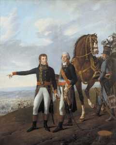 一般 波拿巴 和他的 首席 的 员工 贝尔西尔  在 战斗 的 马伦哥