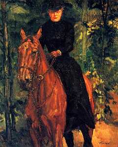 Erna von Holzhausen on Horseback