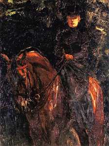 Ida Görz on Horseback