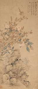 PLUM BLOSSOM, ORCHID, BAMBOO AND ROCK