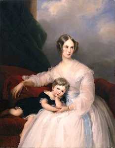 太太 赫维 弗朗西斯 德 蒙莫朗西 和她 女儿 弗朗西丝