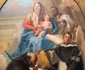 Madonna col bambino e tre santi
