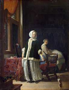 lady at her toilette
