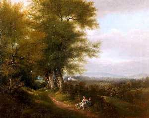 Landscape with Building and Figures