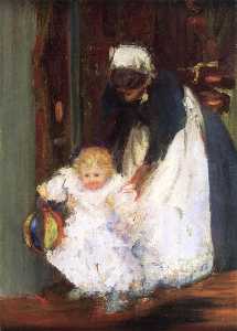 femme de nuit française et le bébé Berthe