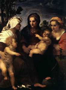 Madonna and Child with Sts Catherine, Elizabeth and John the Baptist